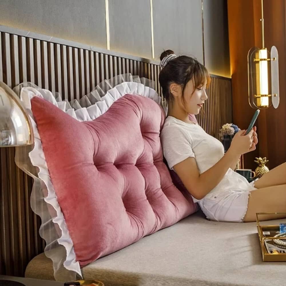 Cojin Cabecera Respaldo De Cama Almohada De Terciopelo image number 1.0