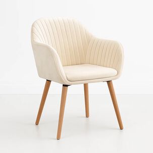 Butaca Sitial Poltrona Diamante Terciopelo Acolchado - Beige Butaca Sitial Poltrona Diamante Terciopelo Acolchado - Beige