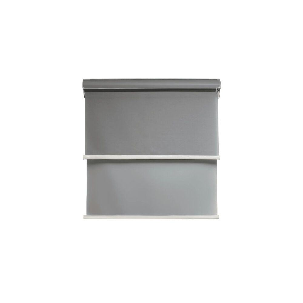 Cortina Roller Blackout Doble Tela Sin Cenefa 200x200 Gris Oscuro image number 0.0