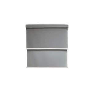 Cortina Roller Blackout Doble Tela Sin Cenefa 200x200 Gris Oscuro