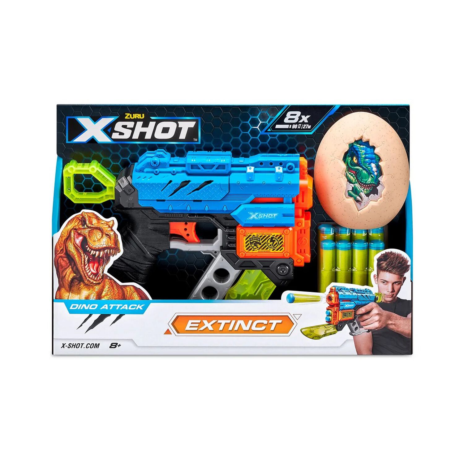 X-shot Lanzador Dino Attack Extinct Con 8 Dardos Y 1 Huevo image number 3.0
