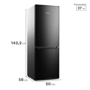 Refrigerador Mademsa 173l Fr&iacute;o Directo Bottom Freezer Med165b Negro