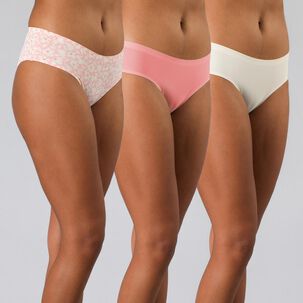 Pack 3x Pantaleta Micro Print Bonded Flores