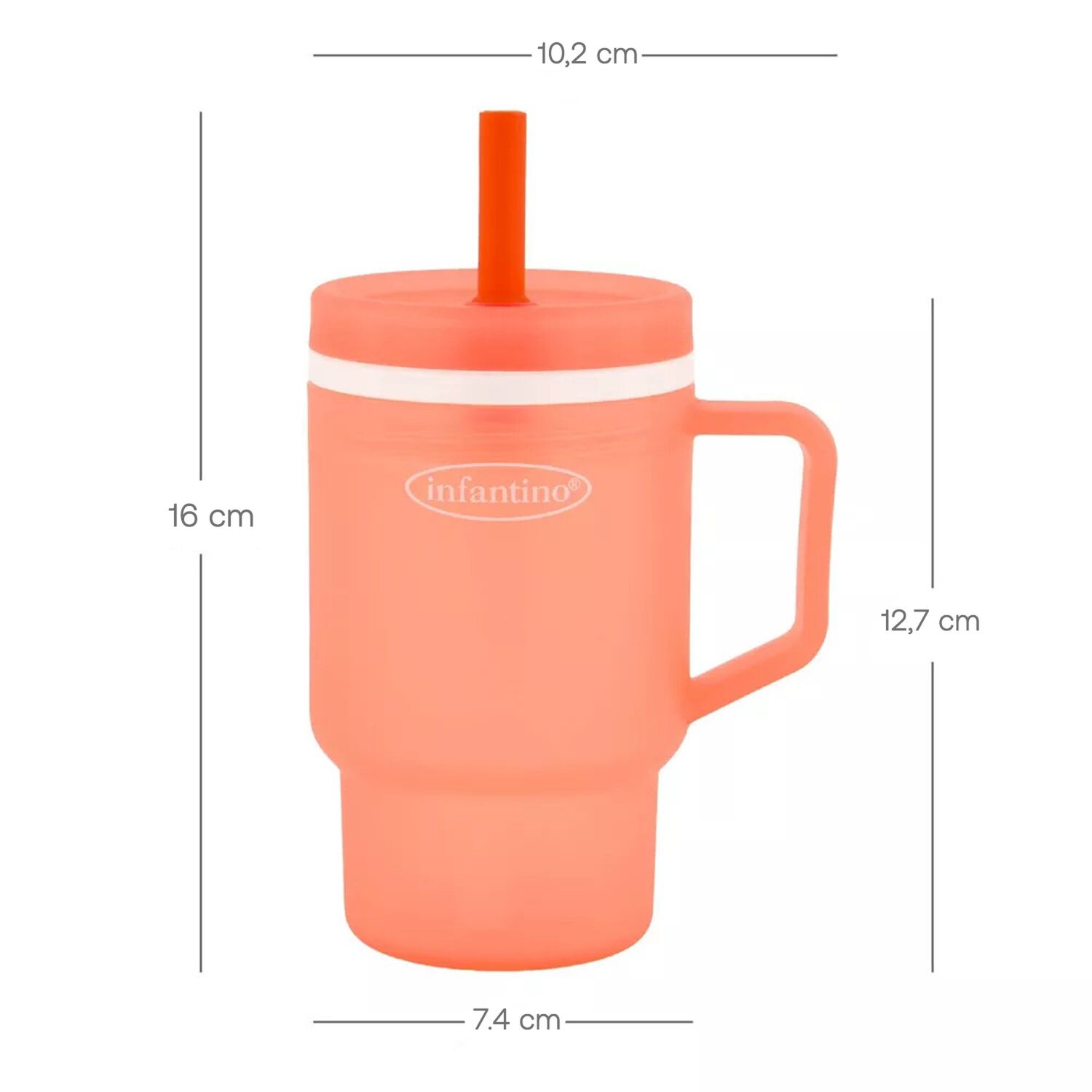 Vaso Antiderrame Con Bombilla My 1st Tumbler 250ml Rosa image number 4.0