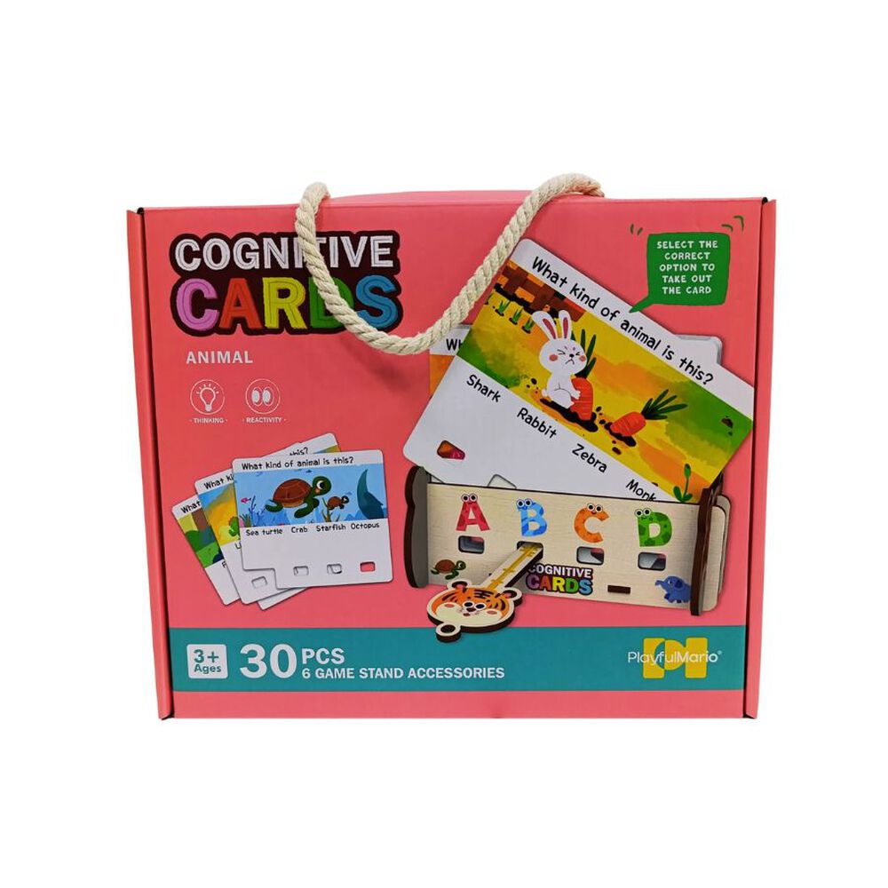 Puzzle Cognitivo Animales Con Tarjetas 30 Piezas image number 0.0