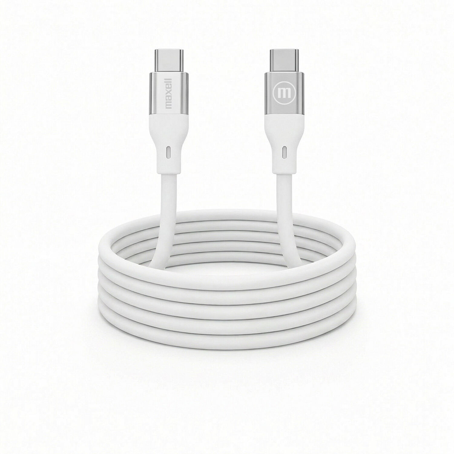 Cable Magn&eacute;tico 60w Usb C A Usb C Maxell 1.2 Metros Carga R&aacute;pida Blanco image number 1.0