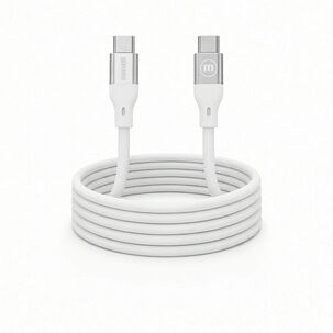 Cable Magn&eacute;tico 60w Usb C A Usb C Maxell 1.2 Metros Carga R&aacute;pida Blanco