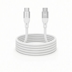 Cable Magn&eacute;tico 60w Usb C A Usb C Maxell 1.2 Metros Carga R&aacute;pida Blanco