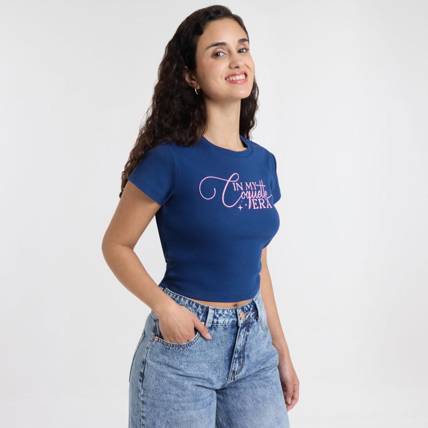Polera Print Coquette Manga Corta Cuello Redondo Mujer Freedom image number 2.0