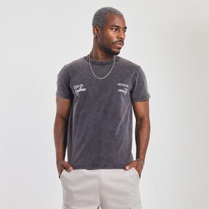 Polera Lisa Slim Manga Corta Cuello Redondo Hombre Rolly Go