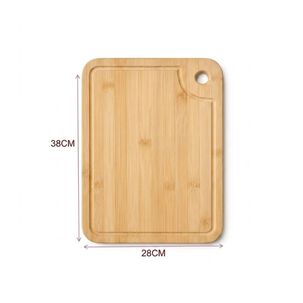 Tabla Cocina Bamb&uacute; Rectangular Antideslizante Con Ranura 28x38cm