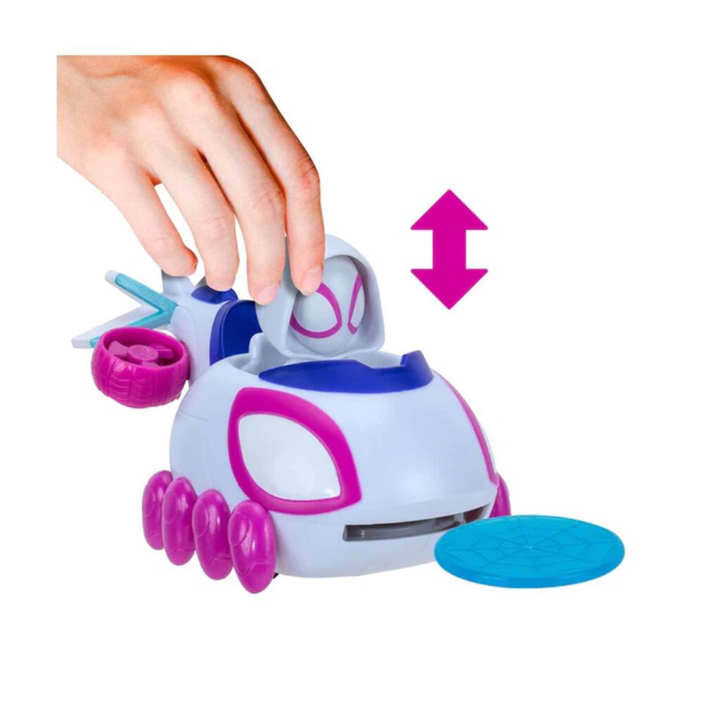 Juguete Auto Lanza Disco Spidey & Friends - Spider Gwen image number 1.0