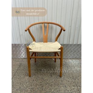 Pack 2 Sillas Wishbone Madera Asiento Rat&aacute;n Natural