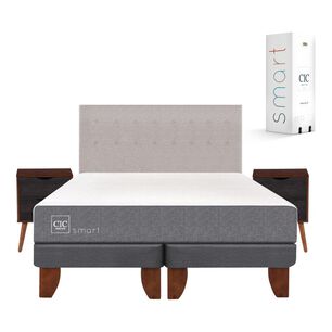 Cama Europea Cic Smart / King / Base Dividida + Set De Maderas