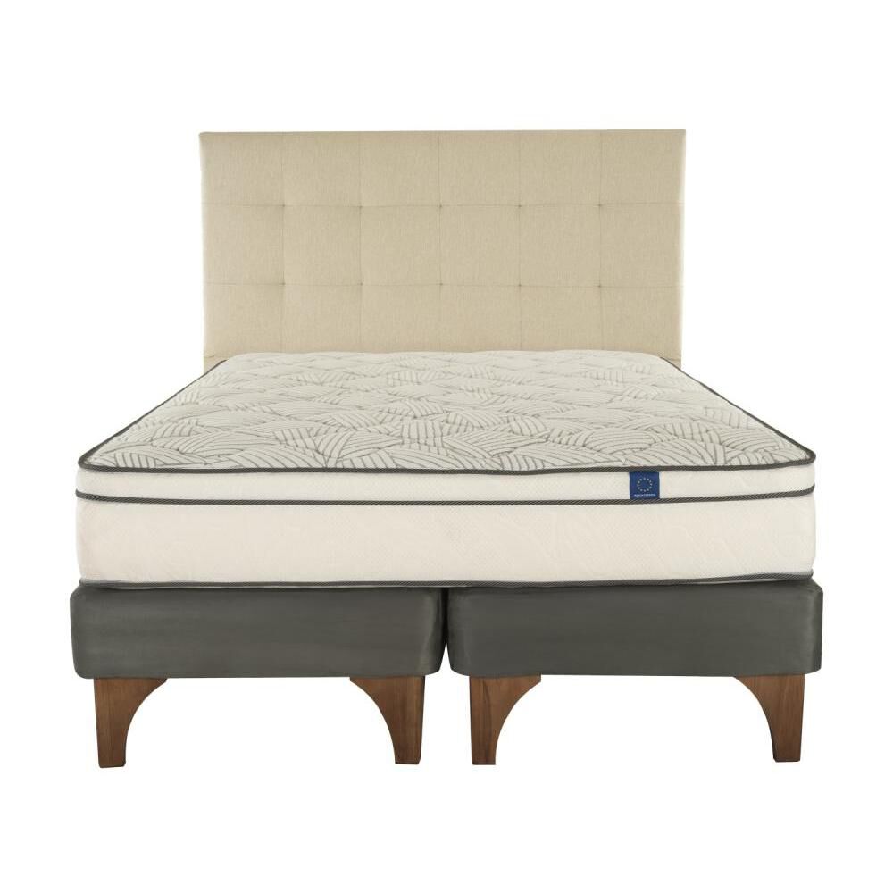 Cama Europea Flex Valencia / King / Base Dividida + Respaldo image number 1.0