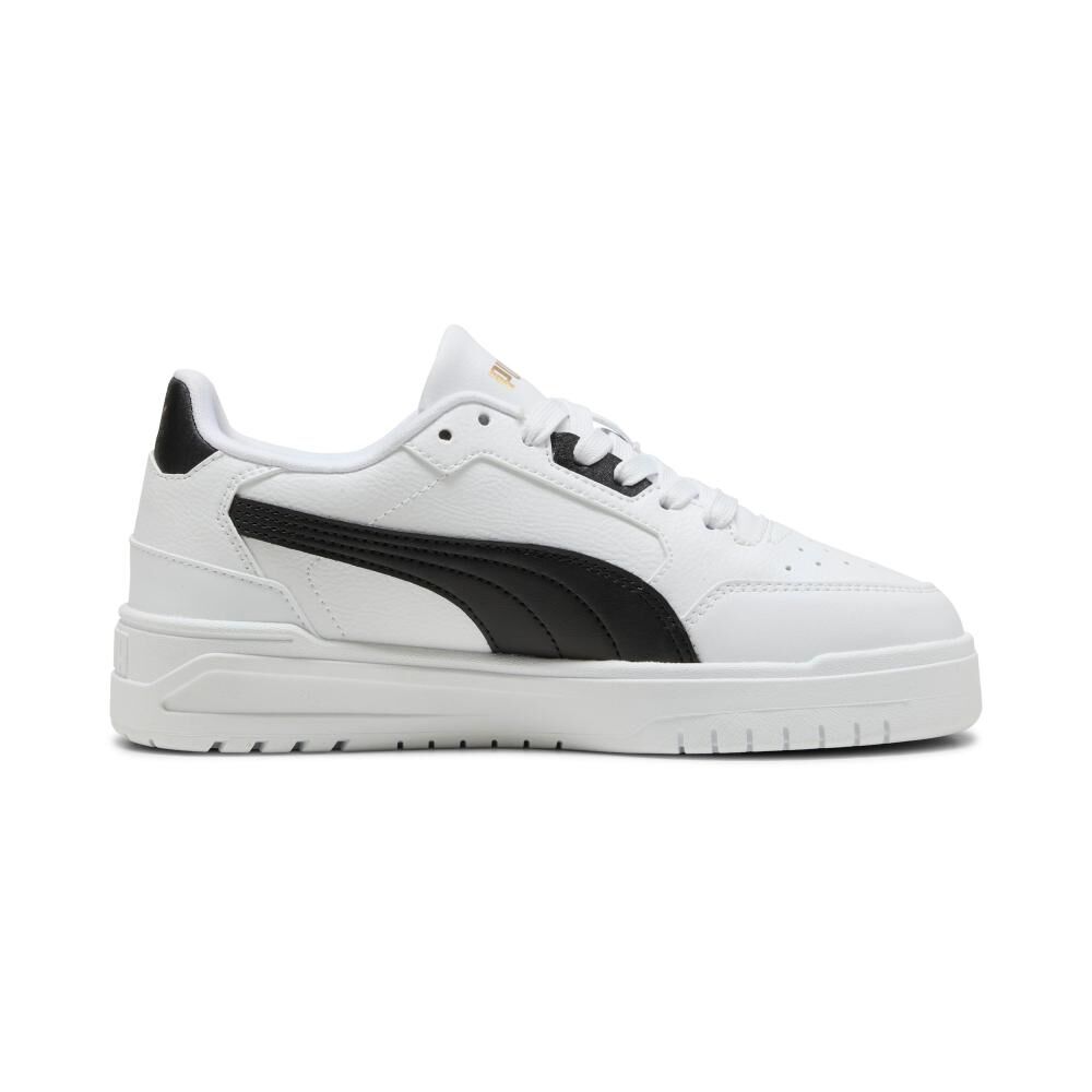 Zapatilla Urbana Unisex Puma Shuffle Downtown Lo Jr White- Black- Gold image number 1.0