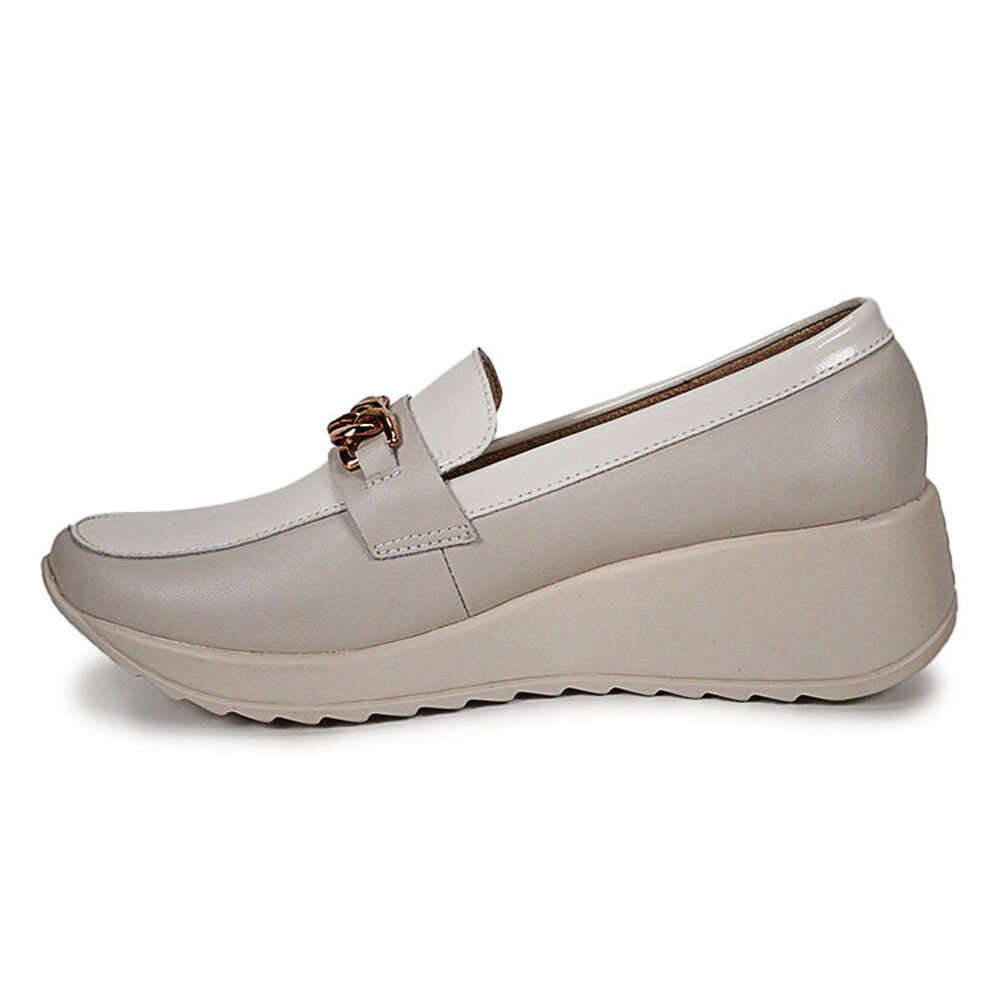 Mocasín Cuero Venisia Beige image number 2.0