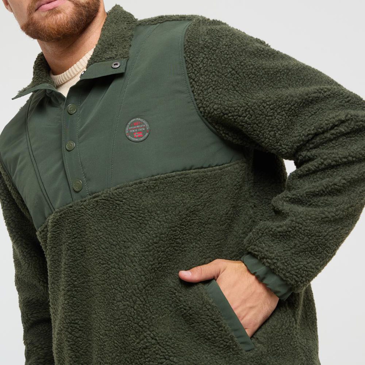 Poler&oacute;n Bloque Color Regular Cuello Alto Hombre Peroe image number 4.0
