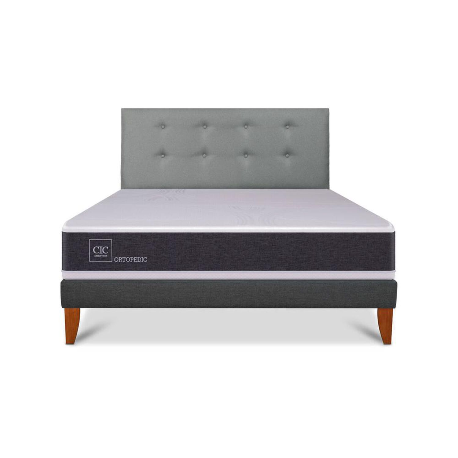 Cama Europea Cic Ortopedic / 2 Plazas / Base Normal + Respaldo image number 0.0