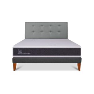 Cama Europea Cic Ortopedic / 2 Plazas / Base Normal + Respaldo