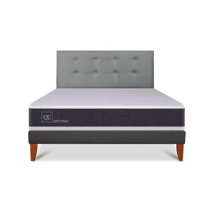 Cama Europea Cic Ortopedic / 2 Plazas / Base Normal + Respaldo