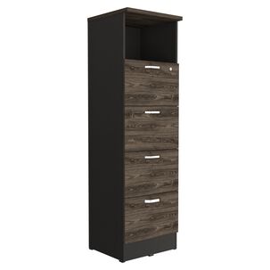 Cajonera 161,6x47,5x45 Cm Fm-004n Negro Y Caf&eacute; Oscuro