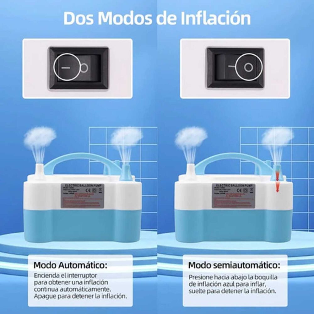 Inflador Globos Electrico Con 2 Inyectores Para Fiestas 600w image number 1.0