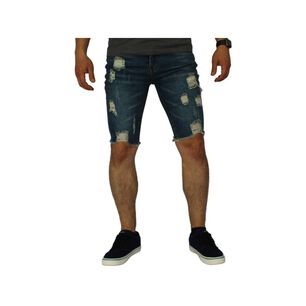 Short S&uacute;per Slim Destroyed Azul