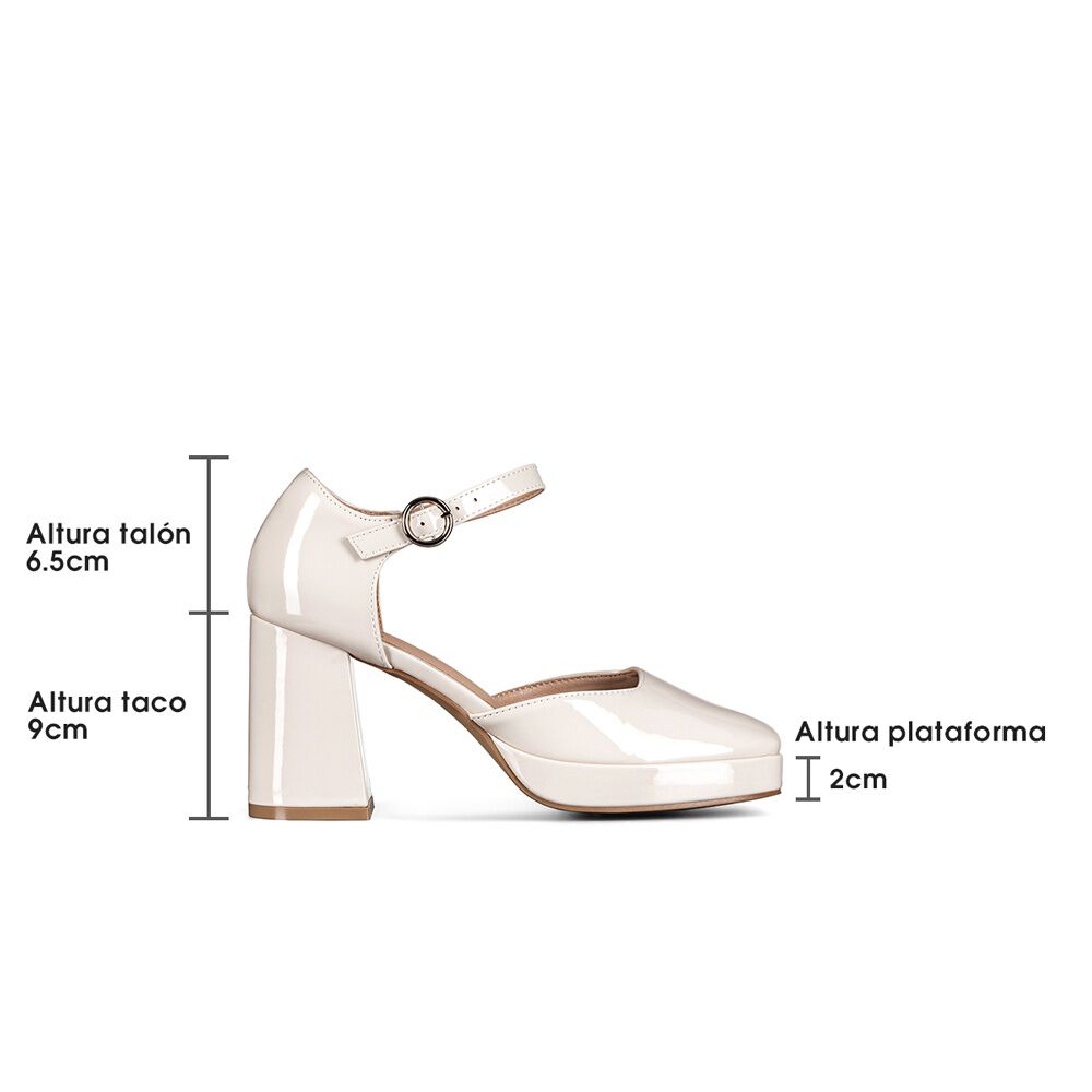 Zapato Mary Jane Tacones Elegante Charol Mujer Weide Yl85 image number 6.0
