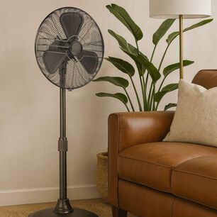 Ventilador De Pie Retro Sumo Vp40 16" Negro