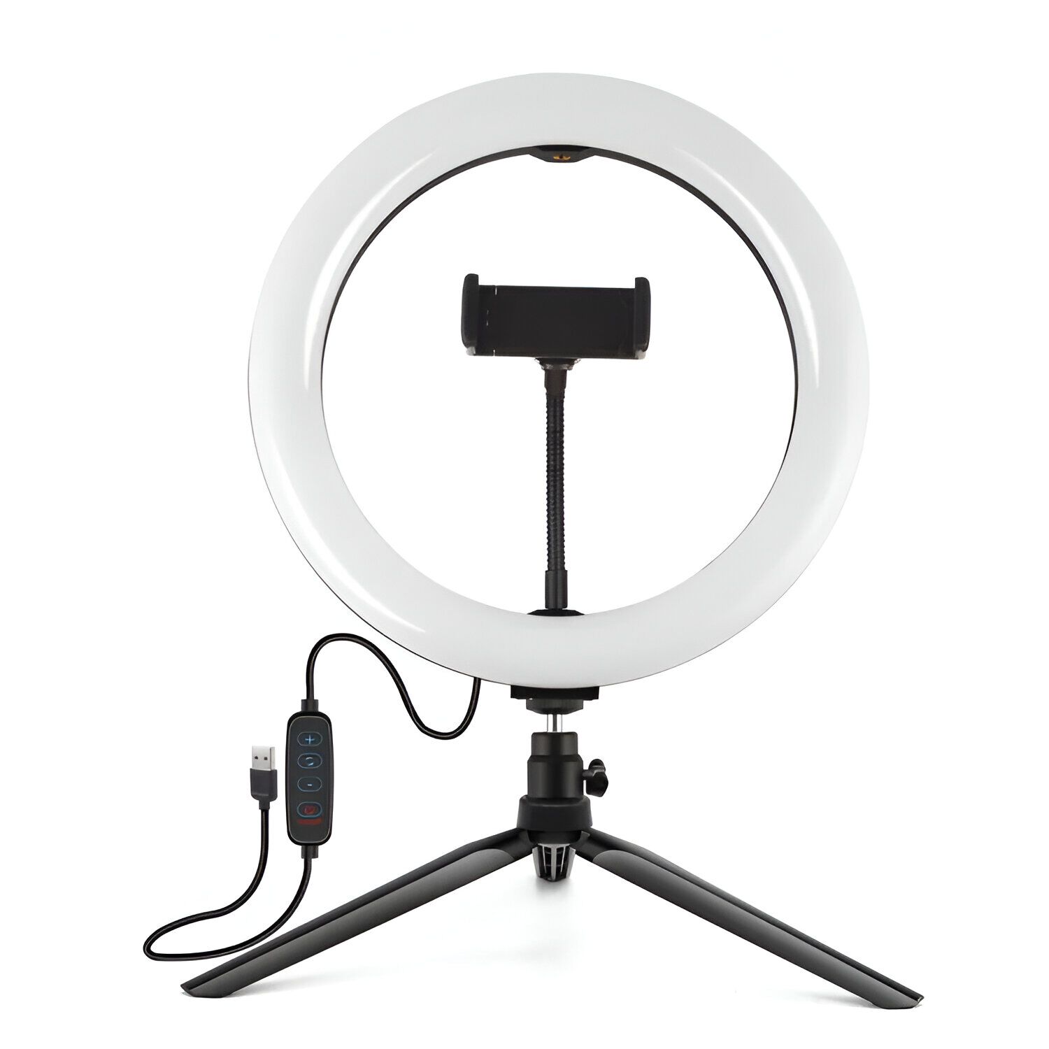 Aro De Luz Led Ajustable De 26cm Con Tripode + Soporte image number 2.0