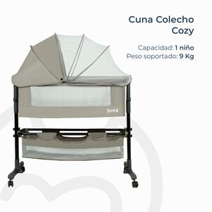 Cuna Colecho Cozy Con Colchón Mosquitero Canasto Beige Huvi