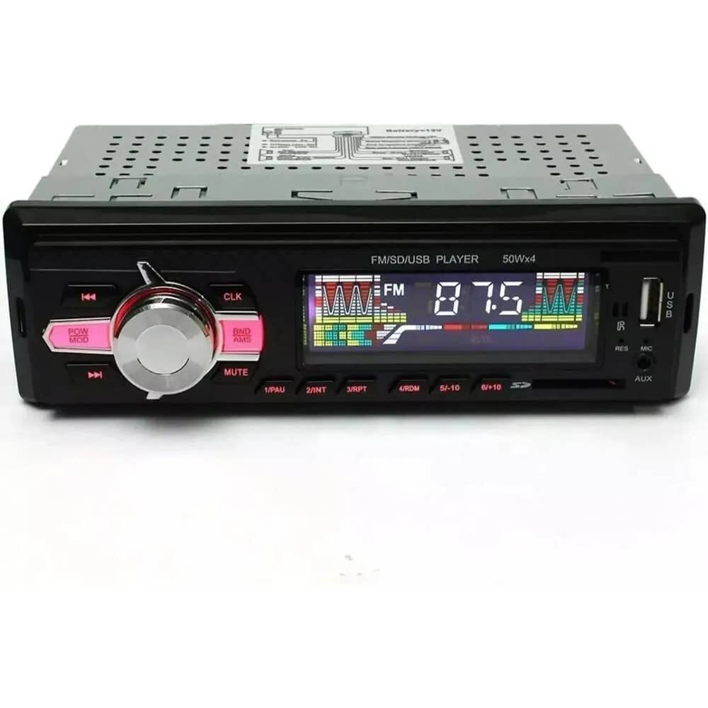 Radio De Auto 1 Din Bluetooth Usb Mp3 Microsd Aux Fm 60wx4 image number 0.0