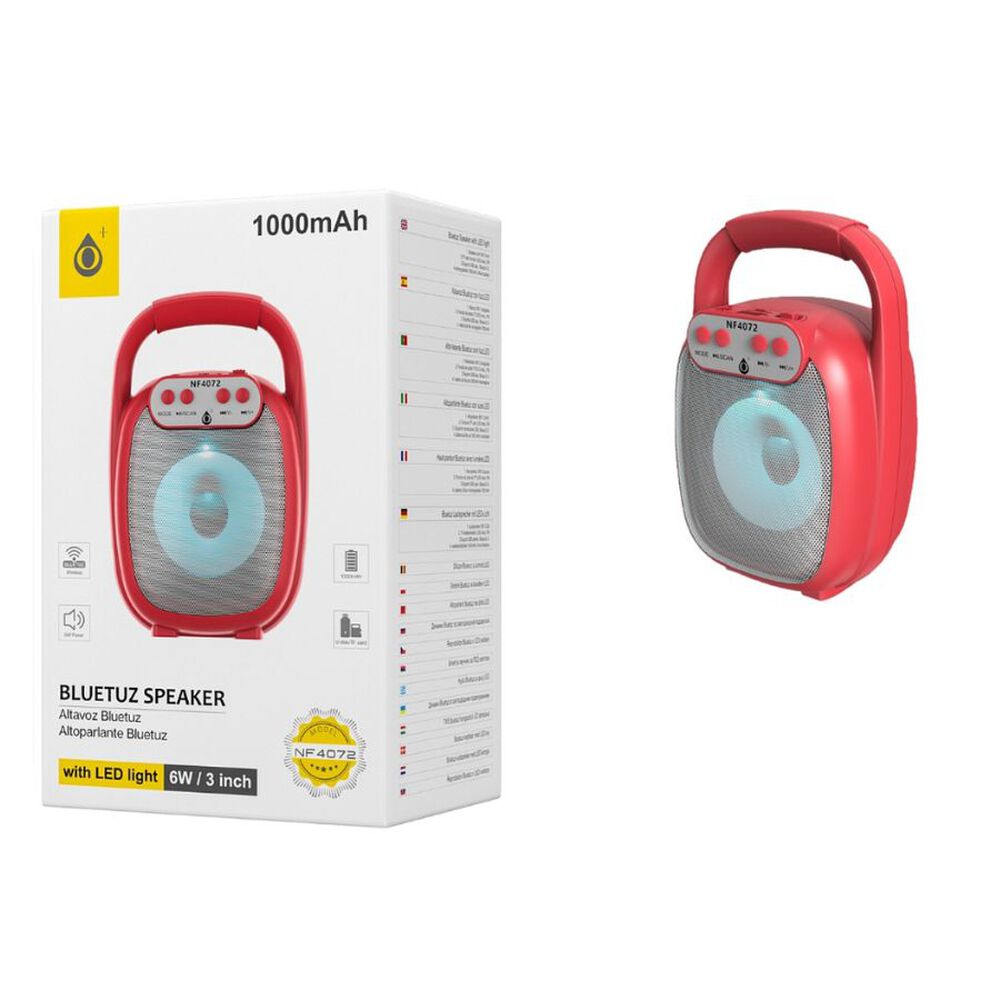 Parlante Bluetooth 5.0 Con Funcion Tws 6w Con Luz Led Rojo image number 1.0