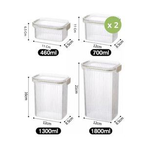 Set 5 Recipientes Hermeticos Almacenamiento Con Tapa Cocina