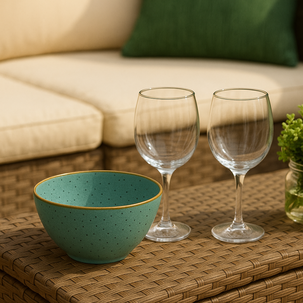 Bowl Bioamboo Menta 15x7 Cm Decogreen