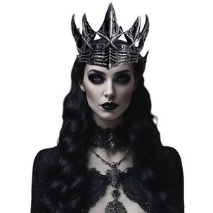 Corona Reina Oscura G&oacute;tica Mediaval L&aacute;tex Halloween Mujer