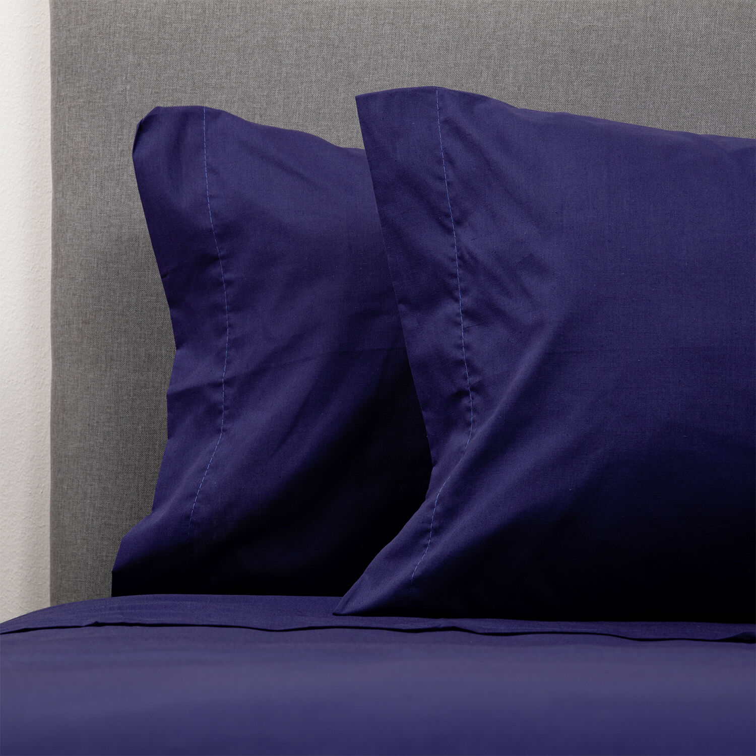 Pack 2 Sabanas Unicolor Arthome Azul + Blanca 2 Plazas 144 Hilos image number 8.0