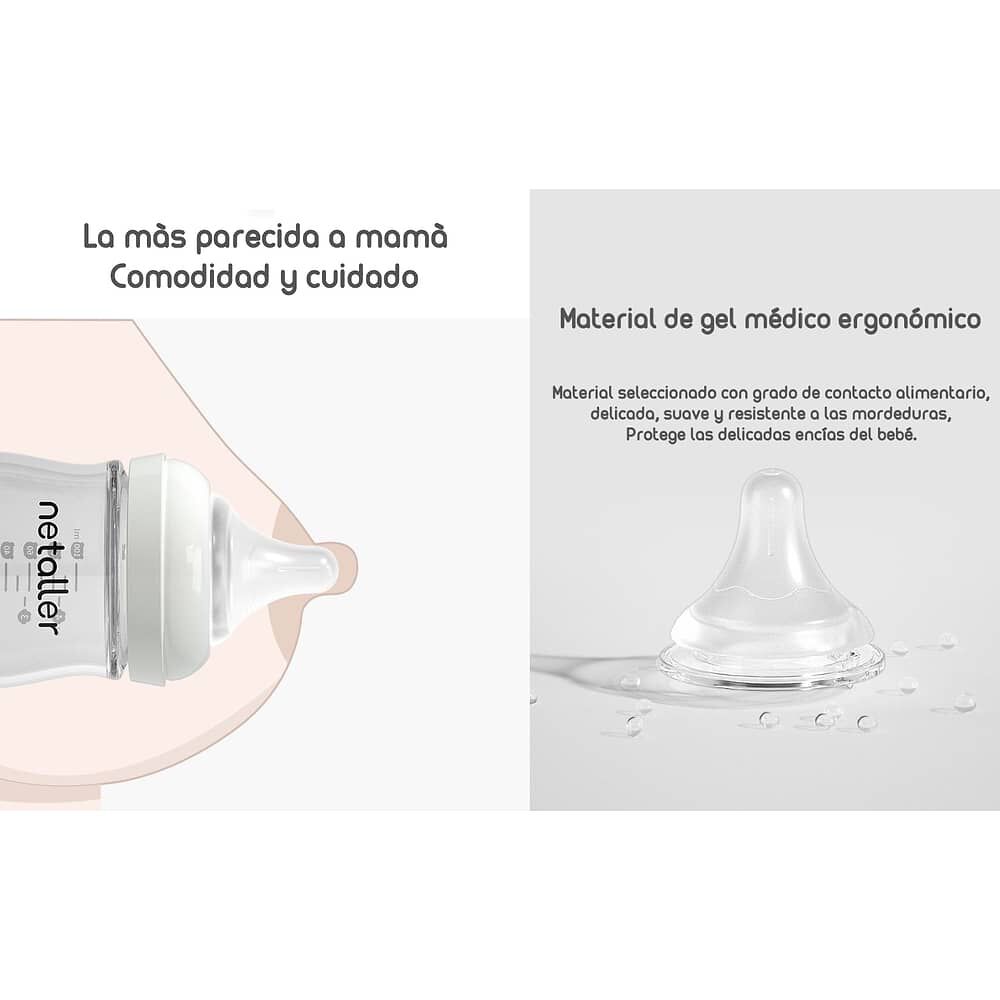 Set 2 Mamaderas Con Protectores 3 Chupetes Caja Lubabycas image number 5.0