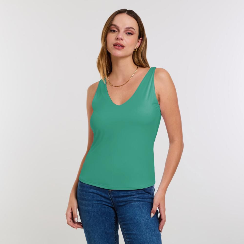 Polera Tipo Peto Liso Sin Manga Mujer Kimera image number 0.0