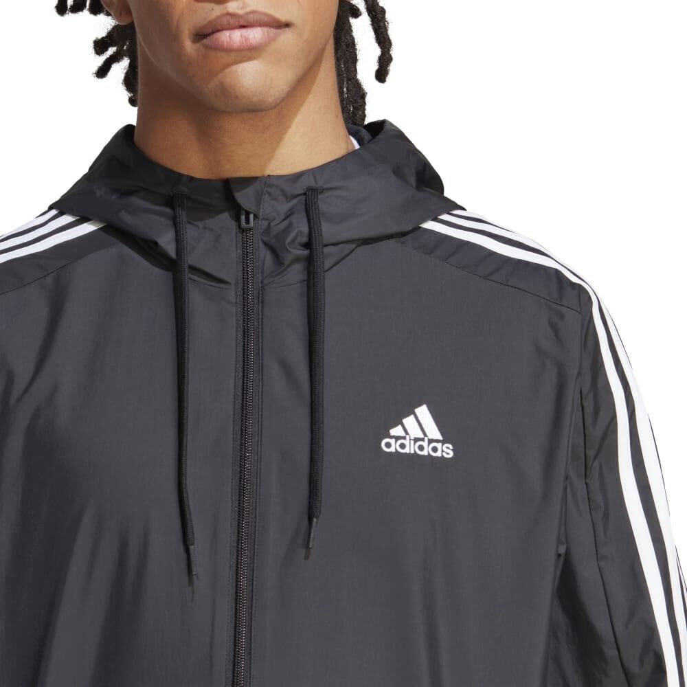 Cortavientos Con Capucha Hombre Essentials 3 Tiras Adidas image number 3.0