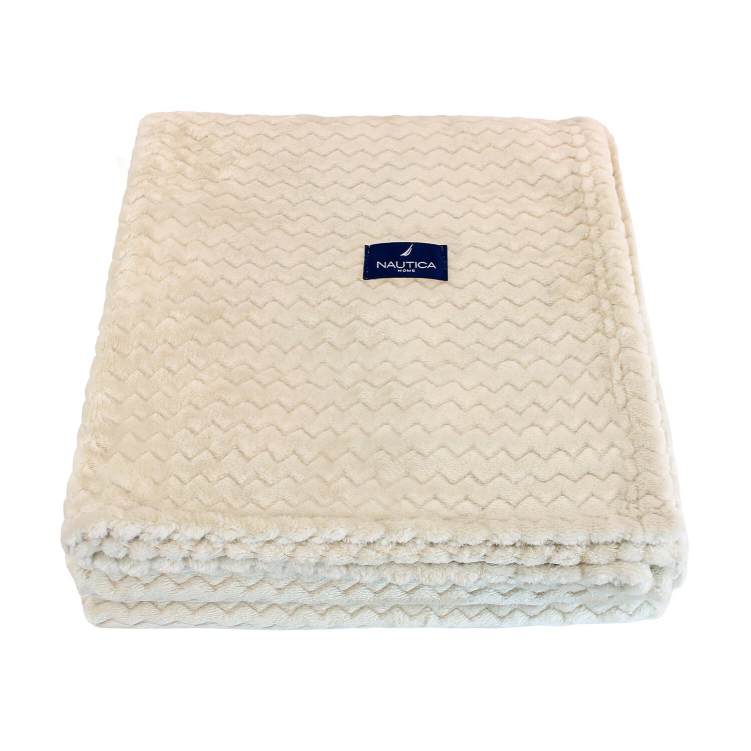 Pack 2 Mantas De Cama Nautica Home Jacquard Franela Suave 127x178cm image number 3.0
