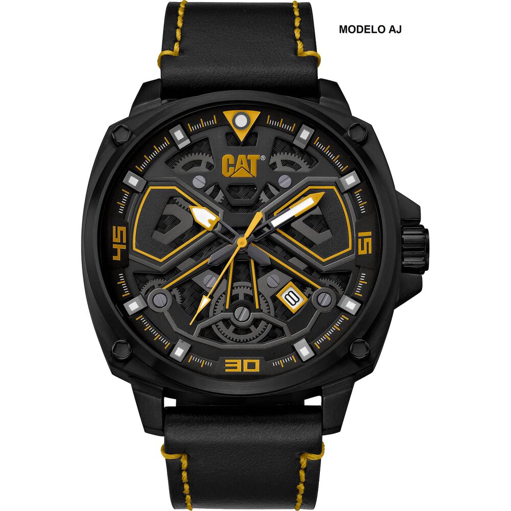 Correa Pulsera Cat Hombre Aj-34 Negro image number 2.0