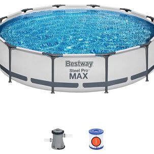 Piscina Estructural Bestway 366 Cm X 76 Cm Steel Pro Max Con Bomba Piscina Estructural Bestway 366 Cm X 76 Cm Steel Pro Max Con Bomba