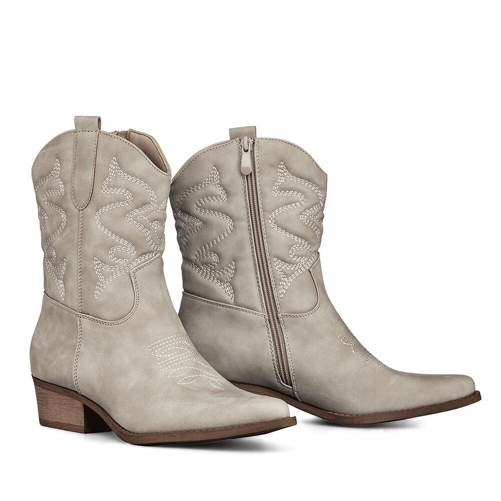 Botin Casual Mujer Moda Vintage Cowboy Bordado Weide Qbm20 image number 5.0