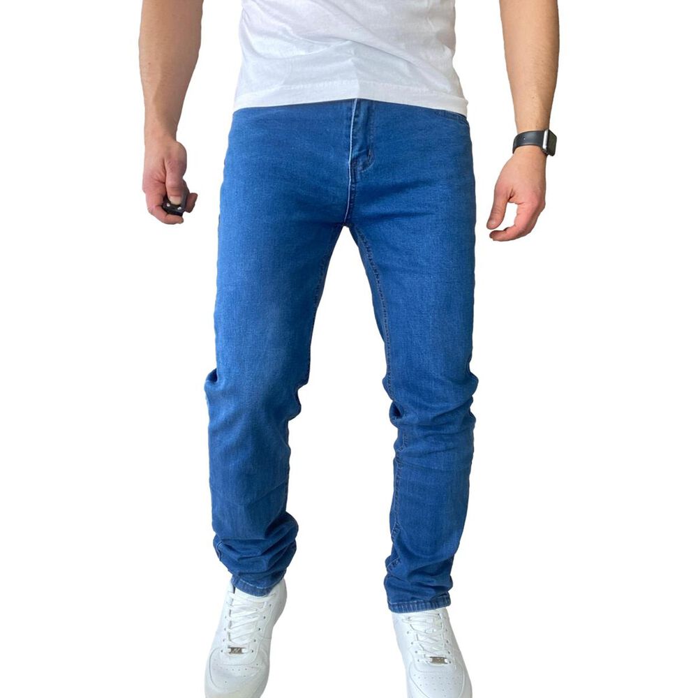 Jeans Hombre Elasticados Slim Fit Azul Medio image number 4.0
