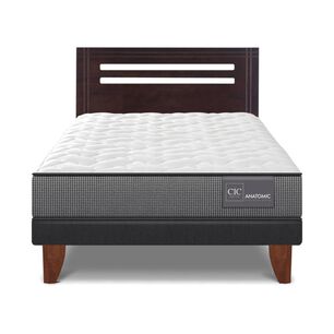 Cama Europea Cic Anatomic / 1.5 Plazas / Base Normal + Respaldo