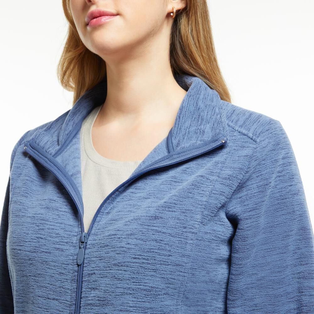 Poler&oacute;n B&aacute;sico Melange Cuello Redondo Mujer Geeps image number 4.0