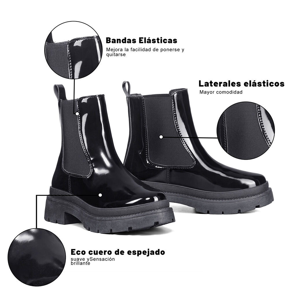 Botin Casual Mujer Plataforma Clasico Formal Weide Sl31b image number 7.0