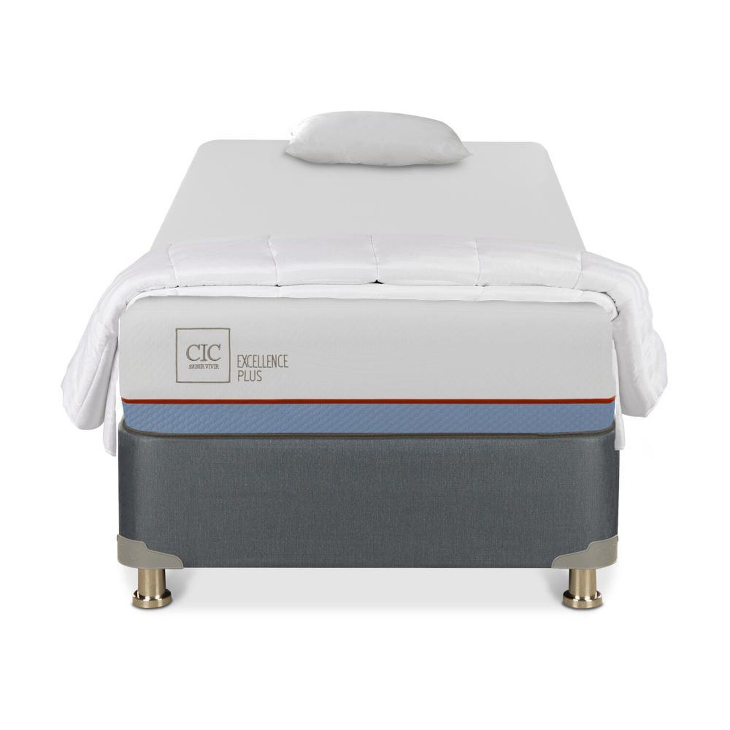 Cama Americana Cic Excellence Plus / 1 Plaza / Base Normal + Textil image number 0.0